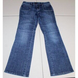 Women Banana Republic Stretch Mid Rise Jeans Denim Sz: 4 Blue Boot Cut 6 Pockets